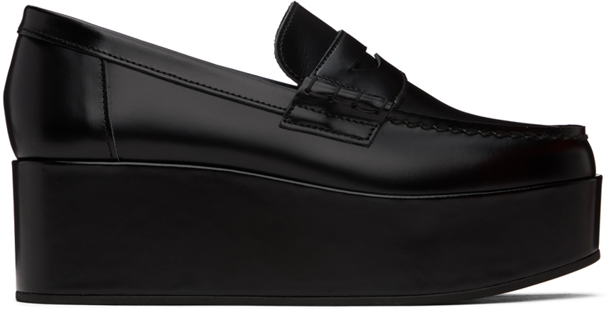 Shop Comme Des Garcons Girl Black Platform Loafers In 1 Black
