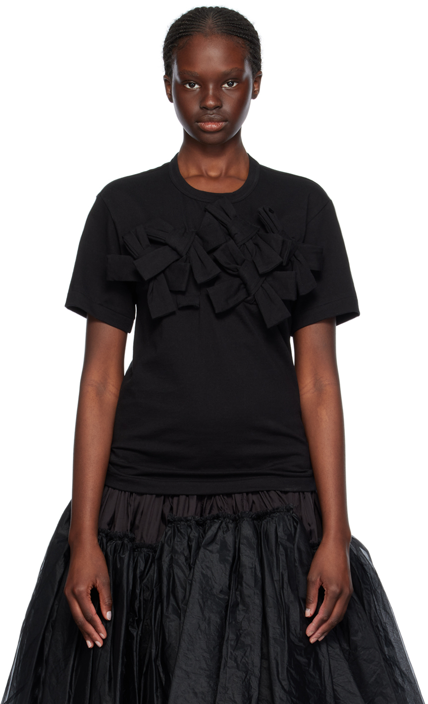 Shop Comme Des Garçons Comme Des Garçons Black Bow T-shirt In 1 Black