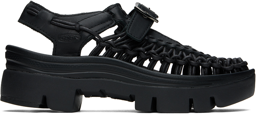 Shop Noir Kei Ninomiya Black Keen Edition Uneek Mary-jane Loafers In 1 Black