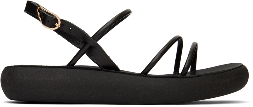 Ancient Greek Sandals Meloivia Black Leather Metallic Straps Sz EU 40 US 10  NIB | eBay