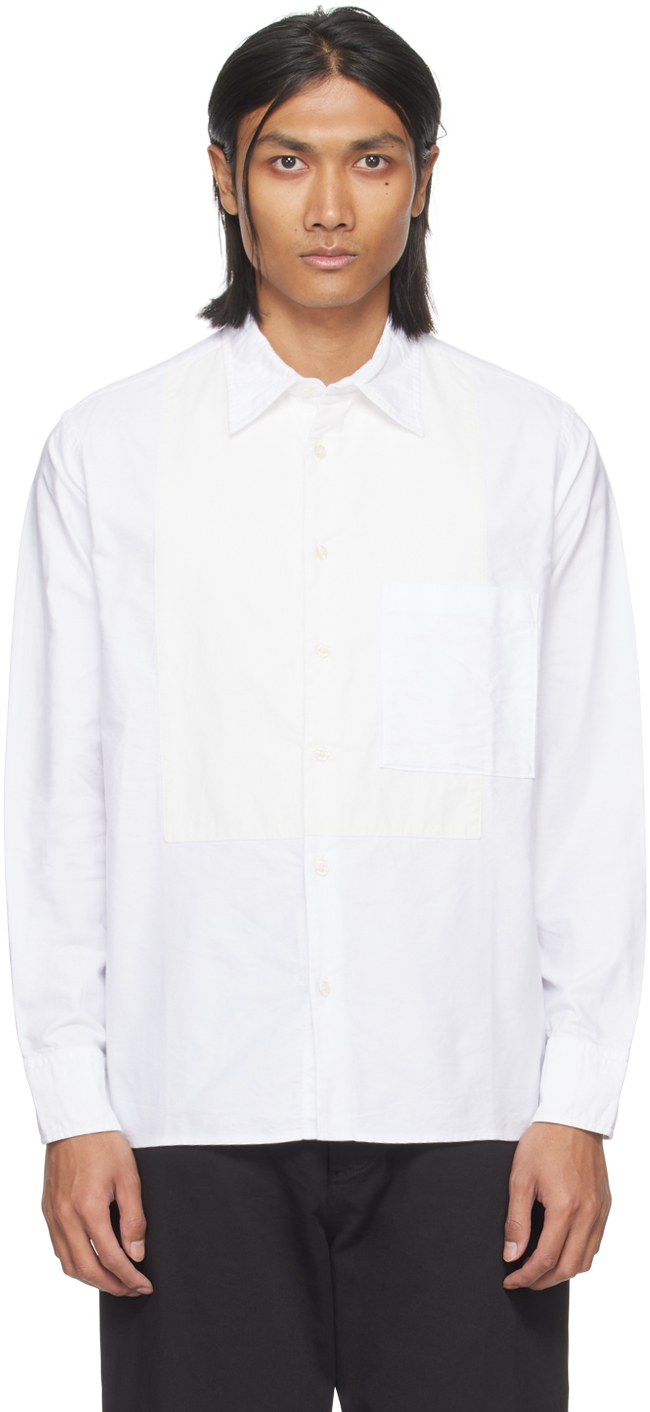 Universal Works White Bib Front Shirt