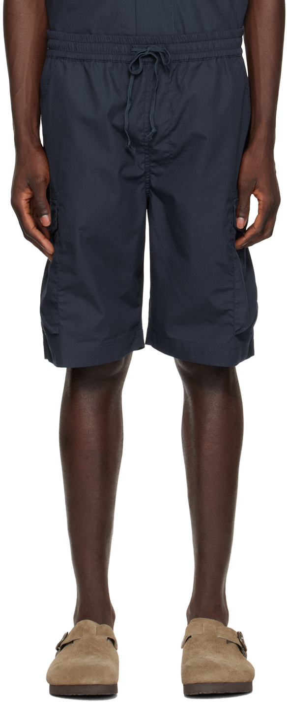 Navy Parachute Shorts