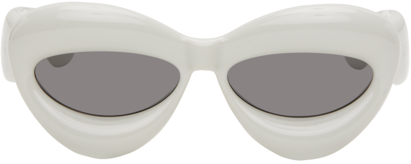 Gray Inflated Cateye Sunglasses