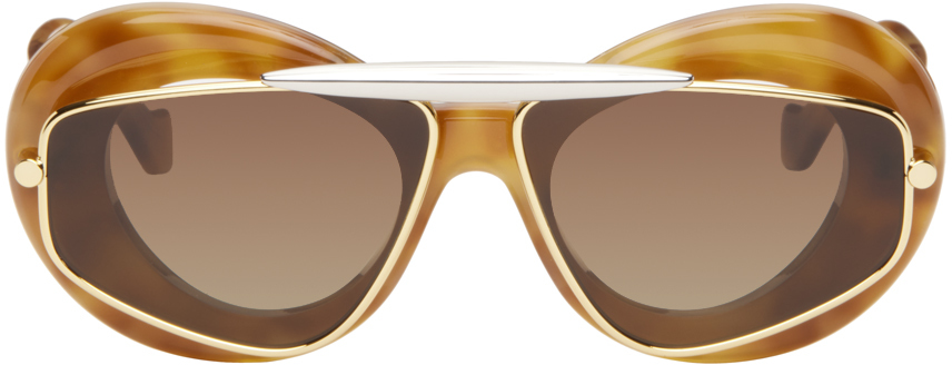 LOEWE Tortoiseshell Wing Double Frame Sunglasses