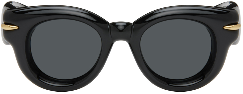 Loewe Inflated Trouseros Acetate Round Sunglasses In Black