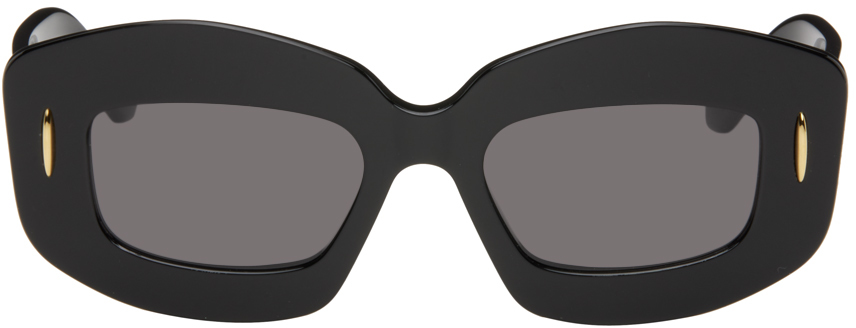 Loewe Black Screen Sunglasses In 01a Shiny Black