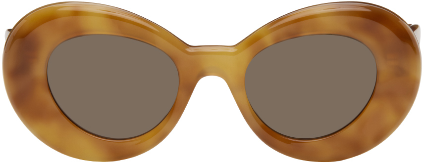 Loewe Tortoiseshell Wing Sunglasses In 53e Blonde Havan