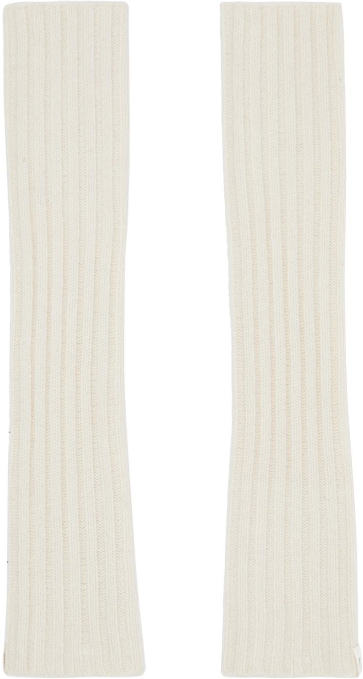 White Digit Arm Warmers