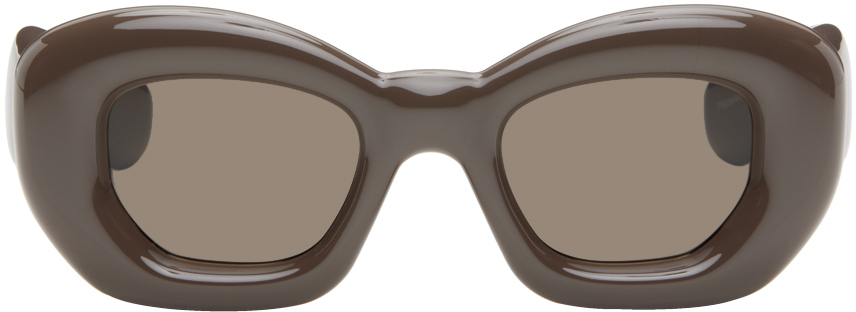 LOEWE Brown Inflated Butterfly Sunglasses