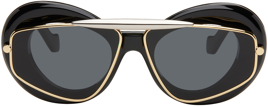 Black Wing Double Frame Sunglasses