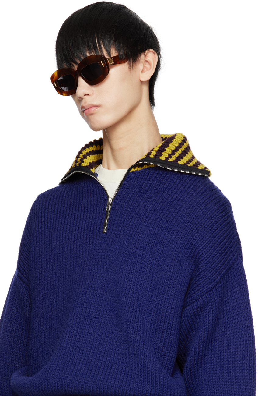 Loewe Tortoiseshell Screen Sunglasses In Blondehavana/smoke