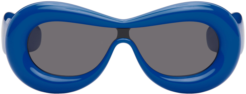 LOEWE Blue Inflated Goggle Sunglasses