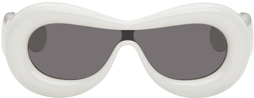 LOEWE White Inflated Goggle Sunglasses