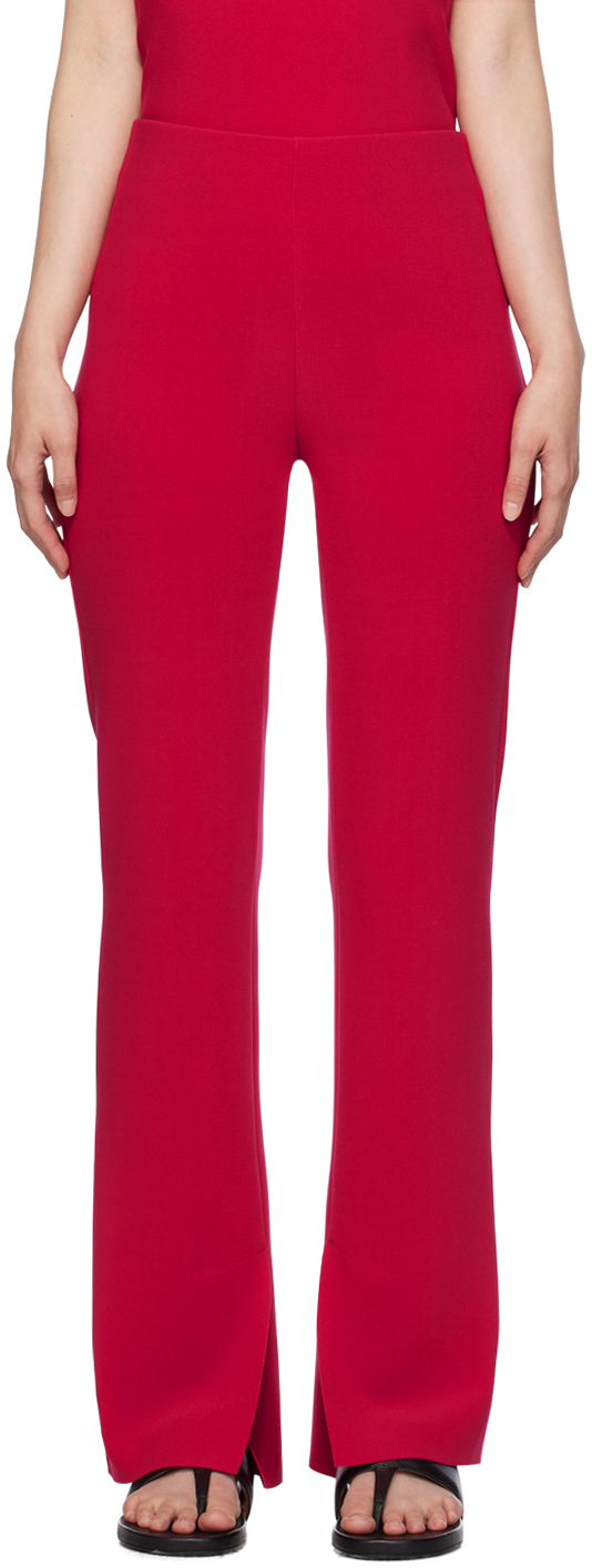 Birrot Pink Lay2 Straight Trousers In Berry