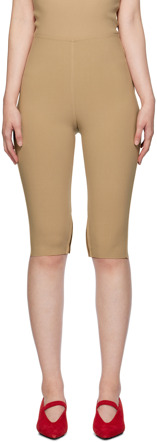 Birrot Taupe Lay2 Shorts In Peanut