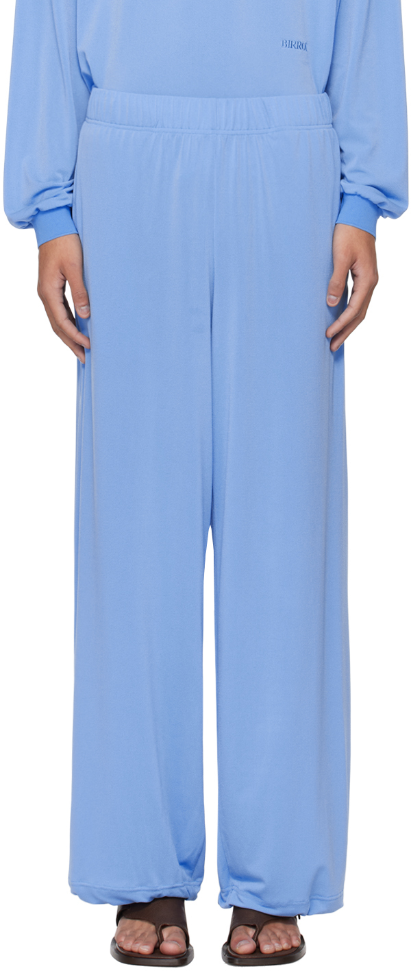 Birrot Blue Lay1 Boxy Trousers In Sky Blue