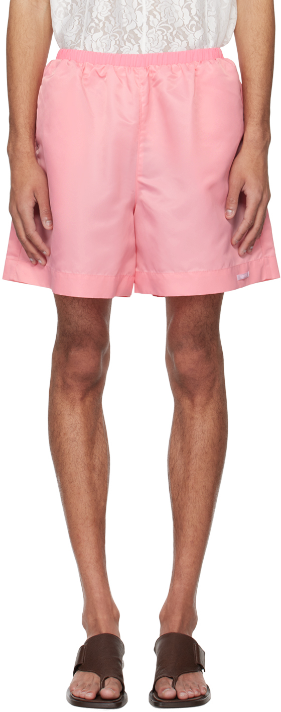 Birrot Pink Love Shorts In Bubble Gum