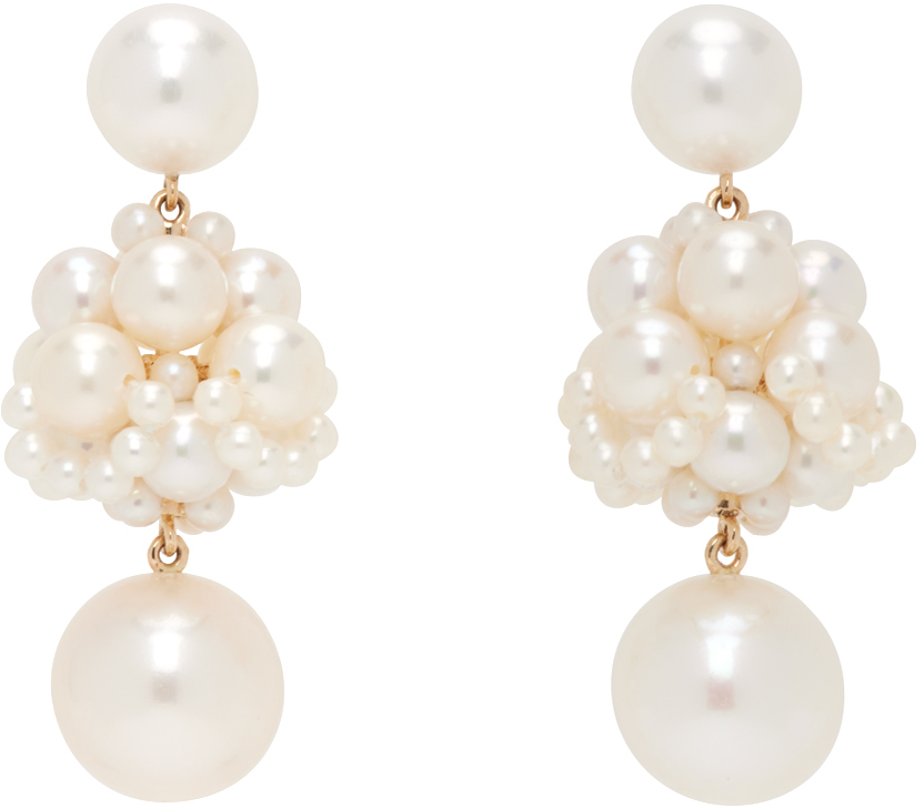 White Dora Perle Earrings