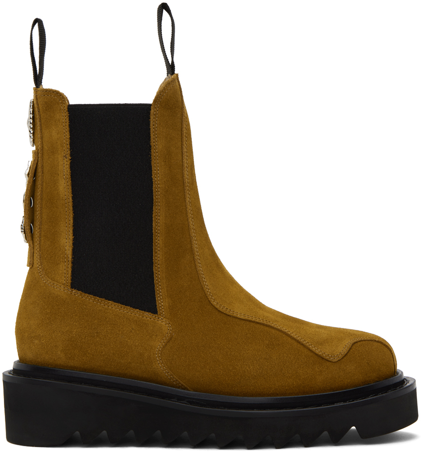 Tan Graphic Hardware Chelsea Boots