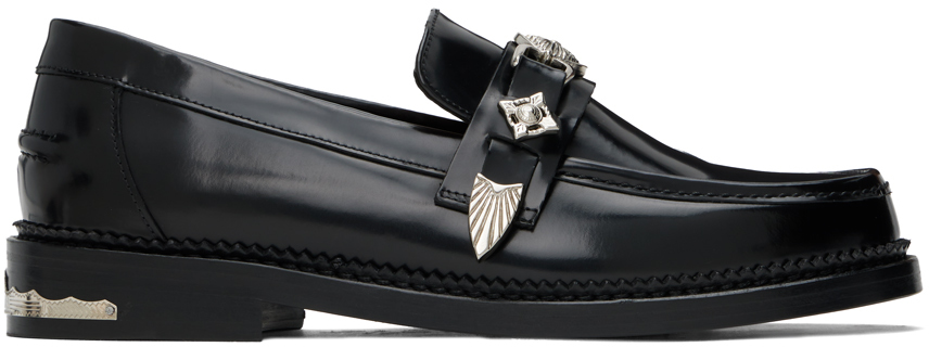 Toga Virilis: Black Polished Loafers | SSENSE