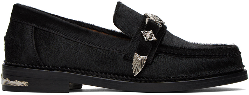 SSENSE Exclusive Black Fur Loafers