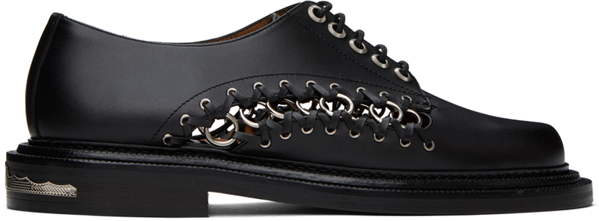 Toga Virilis: Black Leather Derbys | SSENSE Canada