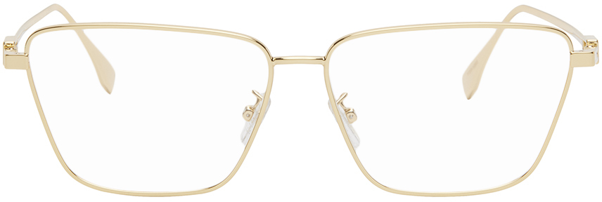 Fendi Gold Baguette Glasses In 30 Shiny Endura Gold