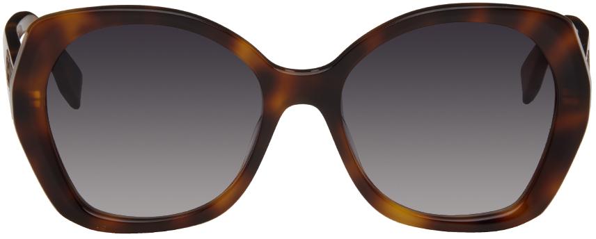 Fendi Tortoiseshell Lettering Sunglasses