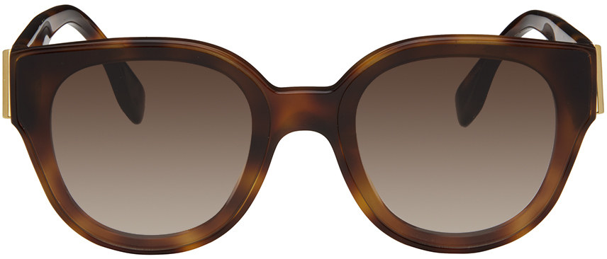 Fendi Tortoiseshell First Sunglasses In 53f Blonde Havana/gr
