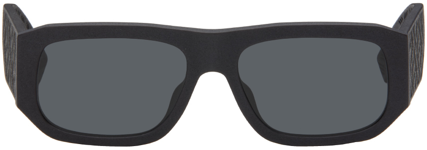 Fendi Grey Shadow Sunglasses In Matte Black/smoke
