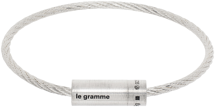 Silver 'Le 9g' Cable Bracelet