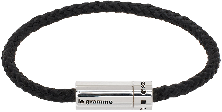 Black 'Le 7g' Nato Cable Bracelet