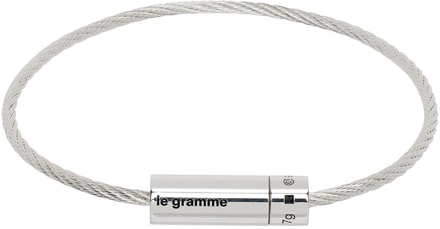 Silver 'Le 7g' Cable Bracelet