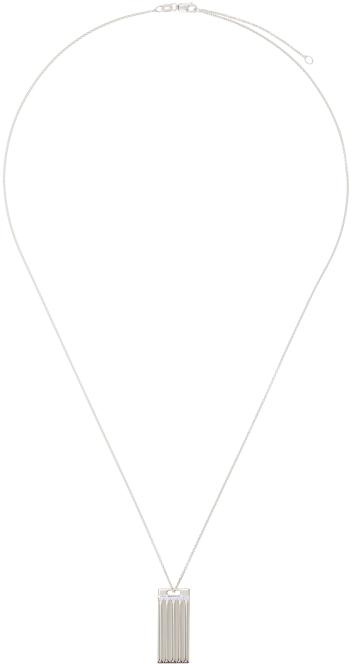 Le Gramme Silver Godron 'le 8g' Necklace In Metallic
