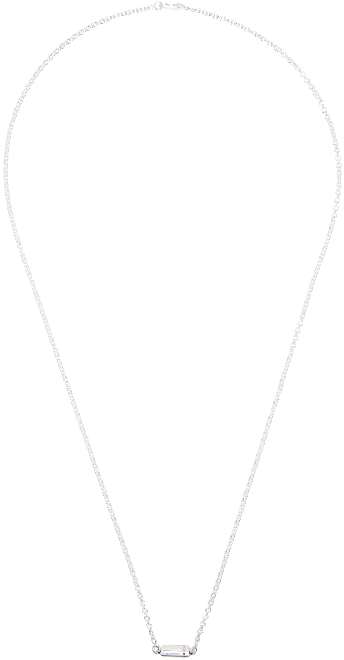 Le Gramme Silver Medal Segment 'la 10g' Necklace In Metallic