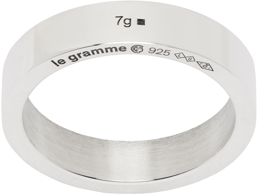 Silver 'La 7g' Ribbon Ring