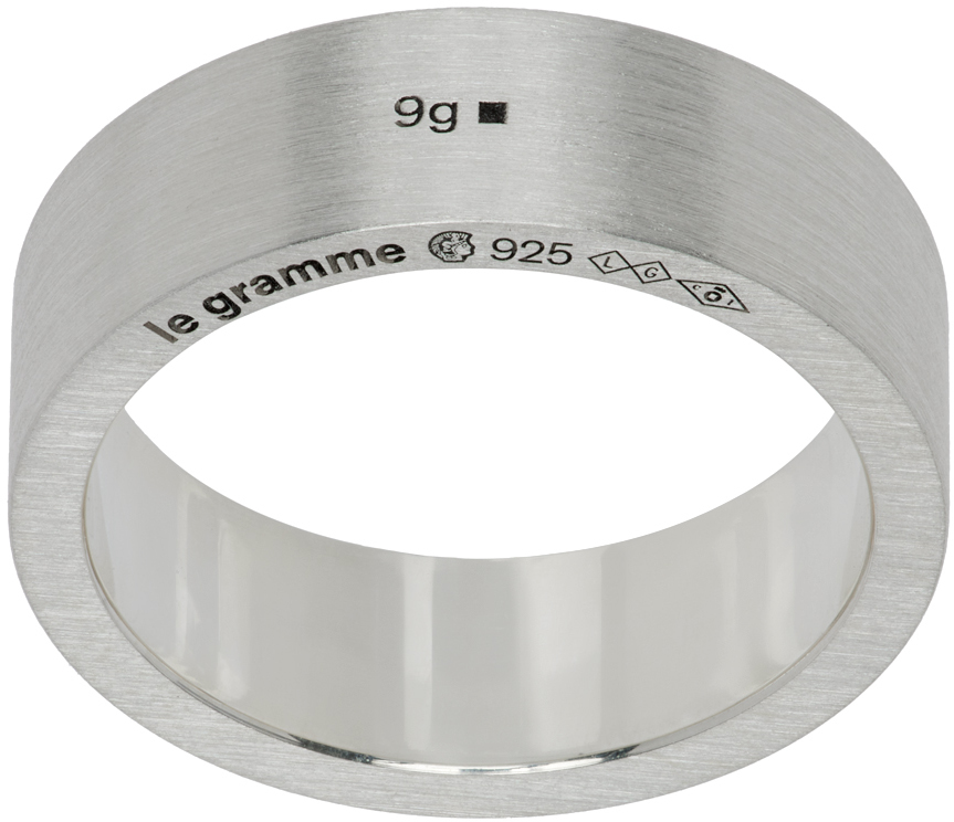 Silver 'La 9g' Ribbon Ring