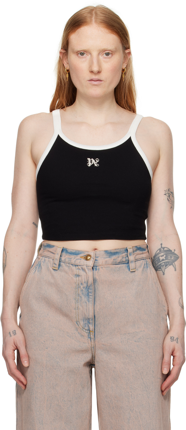 Buy Palm Angels Beige Track Sports Bra - Blossom White At 36% Off