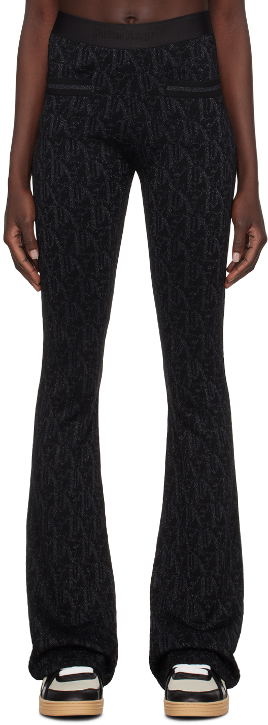 Palm Angels Black Jacquard Lounge Trousers
