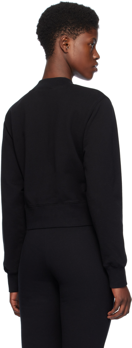 Palm Angels Black Monogram Statement Sweatshirt In Black