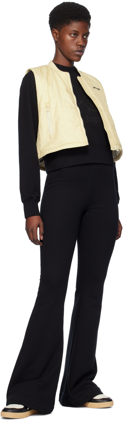 Palm Angels Black Monogram Statement Sweatshirt In Black