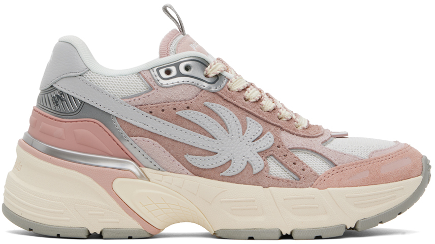 Shop Palm Angels Pink & Silver Pa 4 Sneakers In Pink Grey