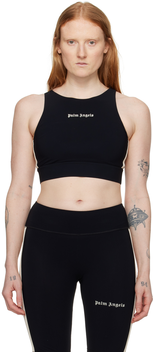 SEAMLESS COMPRESSION TOP in black - Palm Angels® Official