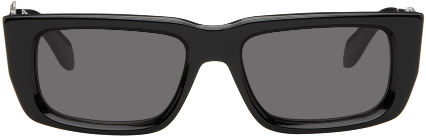 Palm Angels Black Milford Sunglasses In Black Dark Grey