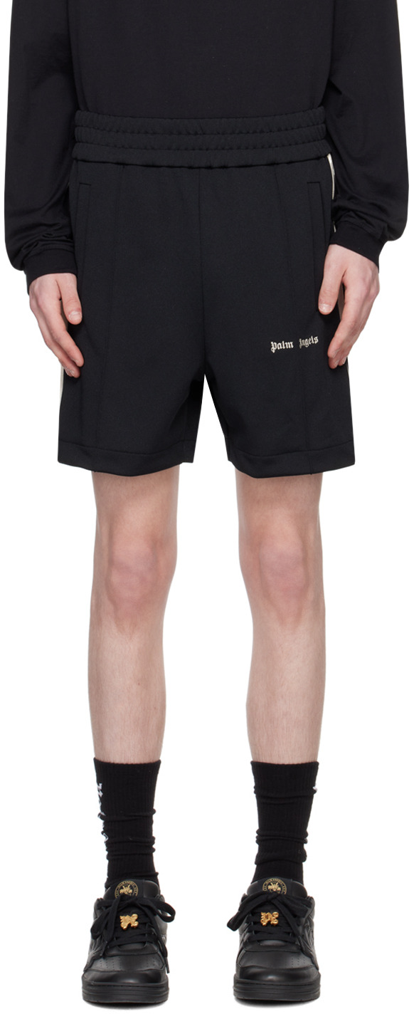 Black Striped Track Shorts