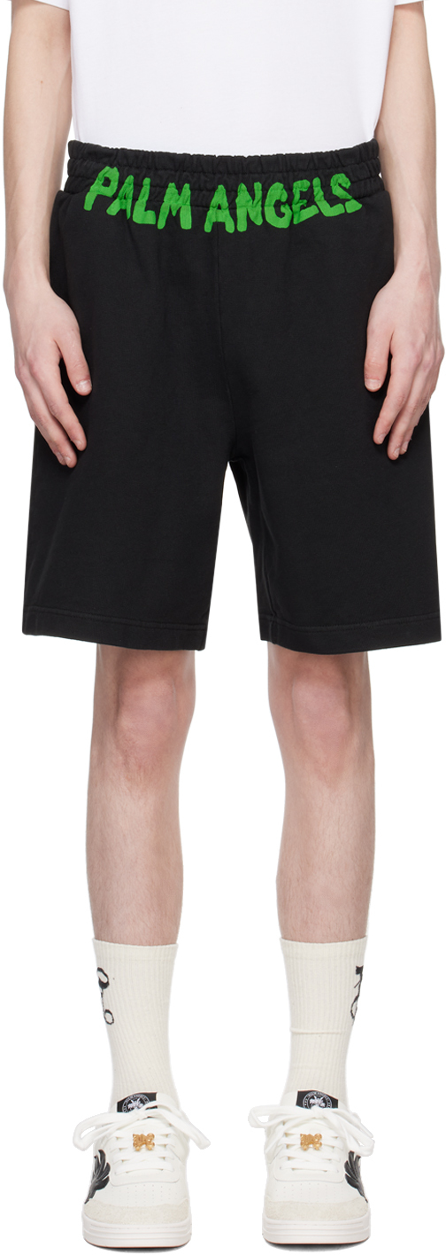 Black Printed Shorts