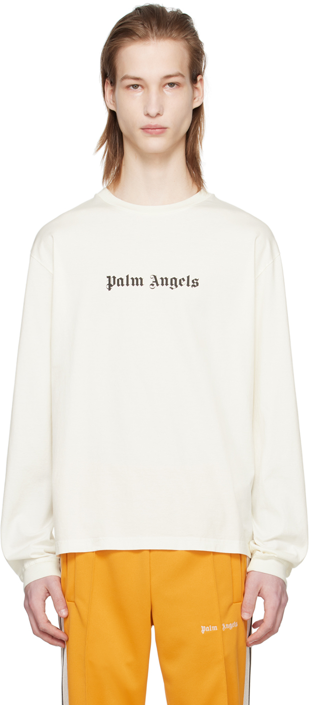 Palm Angels: White PA Bear Long Sleeve T-Shirt