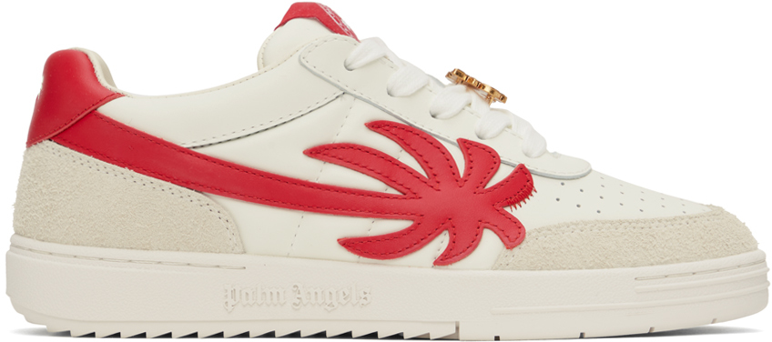 White & Red Palm Beach University Sneakers