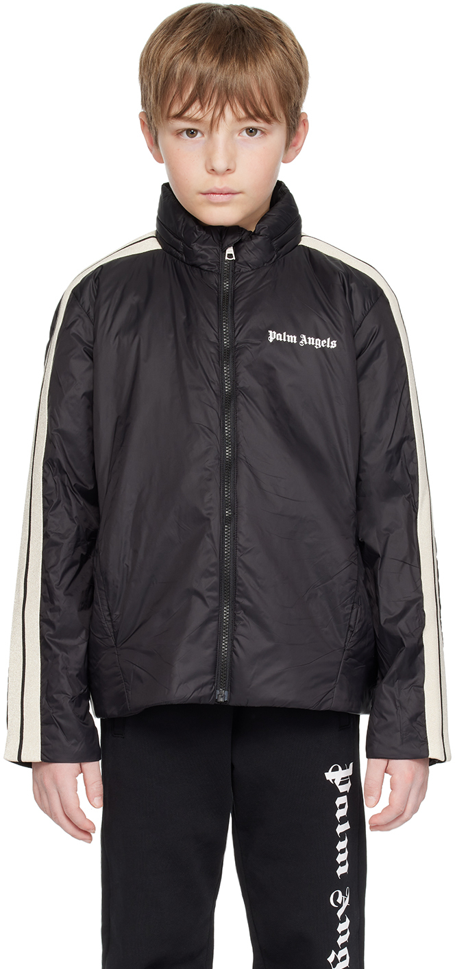 Palm Angels Kids Black Insulated Puffer Jacket