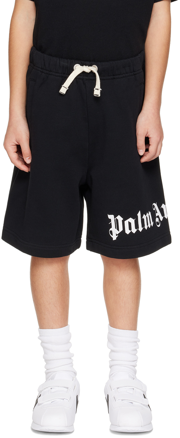 Palm Angels Kids Black Printed Shorts